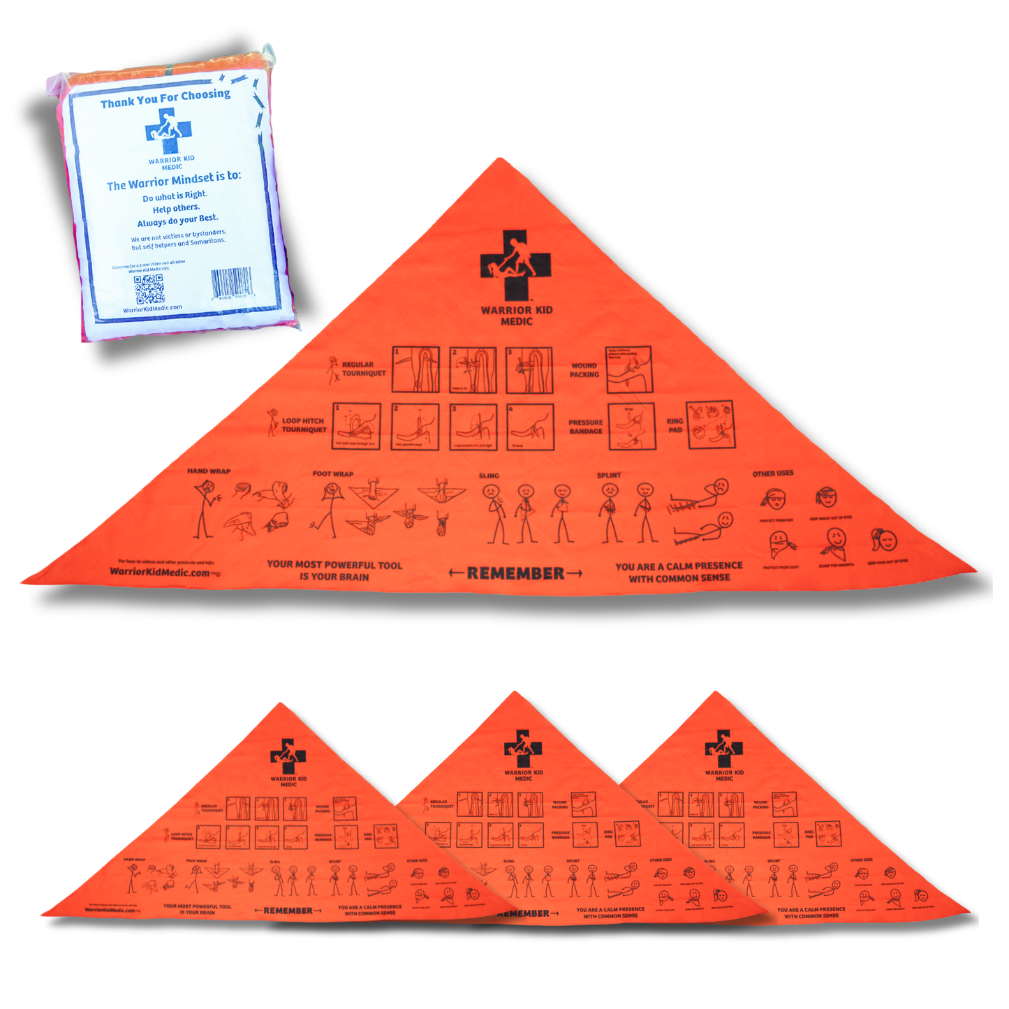 Triangular bandage bundle